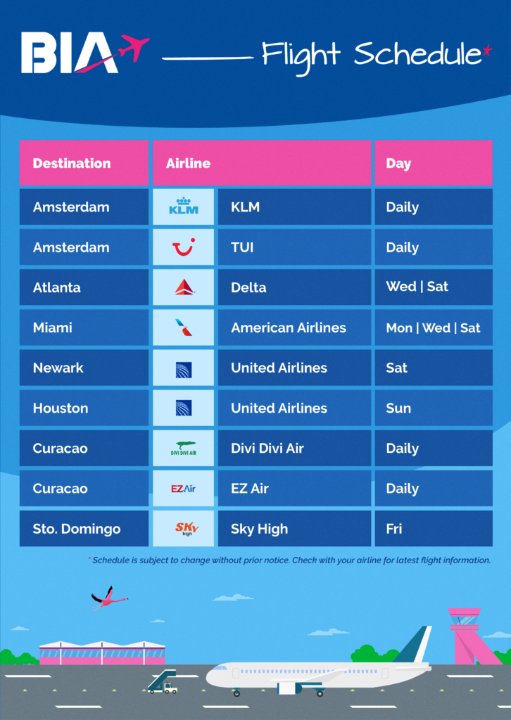 Flight Schedule Bonaire International AirportBonaire International