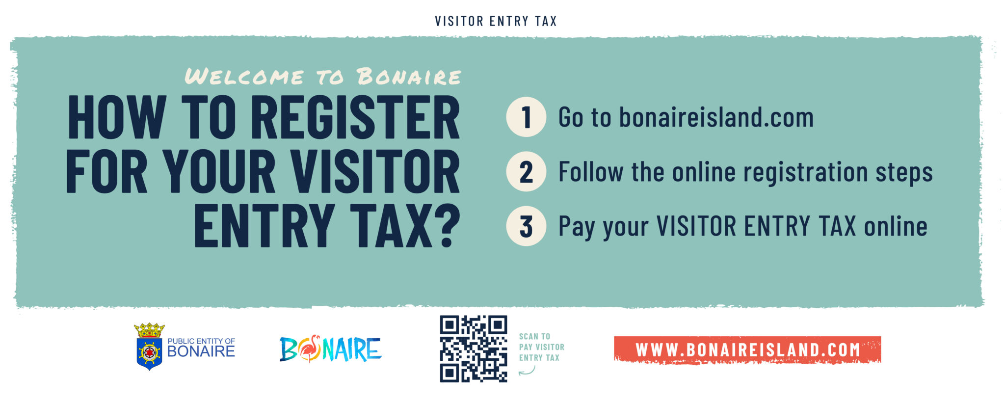 Informatie over de Visitor Entry Tax per 1 juli 2022 Bonaire